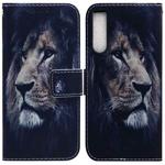 For Sony Xperia 10 IV 2023 Coloured Drawing Flip Leather Phone Case(Lion)