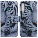 For Sony Xperia 10 IV 2023 Coloured Drawing Flip Leather Phone Case(Tiger)