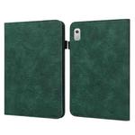For Lenovo Tab M9 Lace Flower Embossing Pattern Leather Tablet Case(Green)