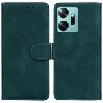 For Infinix Zero 20 / X6821 Skin Feel Pure Color Flip Leather Phone Case(Green)
