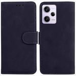 For Xiaomi Redmi Note 12 Pro 5G Skin Feel Pure Color Flip Leather Phone Case(Black)