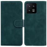 For Xiaomi 13 5G Skin Feel Pure Color Flip Leather Phone Case(Green)