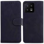 For Xiaomi 13 5G Skin Feel Pure Color Flip Leather Phone Case(Black)