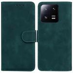 For Xiaomi 13 Pro 5G Skin Feel Pure Color Flip Leather Phone Case(Green)