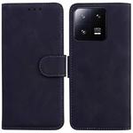 For Xiaomi 13 Pro 5G Skin Feel Pure Color Flip Leather Phone Case(Black)