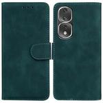 For Honor 80 Pro Skin Feel Pure Color Flip Leather Phone Case(Green)