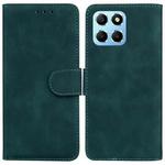 For Honor X8 5G Skin Feel Pure Color Flip Leather Phone Case(Green)