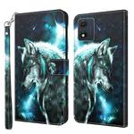 For Motorola Moto E13 3D Painting Pattern Leather Phone Case(Wolf)