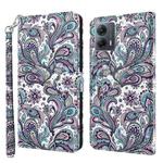 For Motorola Moto G13 / G23 / G53 3D Painting Pattern Leather Phone Case(Swirl Pattern)