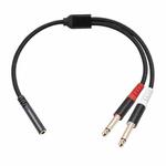 3717 3.5mm Female to 6.35mm 1/4 TS Male Stereo Audio Cable, Length: 30cm