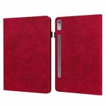 For Lenovo Tab P11 Pro Gen 2 Peacock Embossed Pattern Leather Tablet Case(Red)