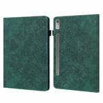 For Lenovo Tab P11 Pro Gen 2 Peacock Embossed Pattern Leather Tablet Case(Green)