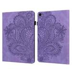 For Huawei MatePad SE 10.4 2022 Peacock Embossed Pattern Leather Tablet Case(Purple)