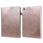For Samsung Galaxy Tab S5e Peacock Embossed Pattern Leather Tablet Case(Rose Gold)