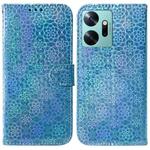 For Infinix Zero 20 / X6821 Colorful Magnetic Buckle Leather Phone Case(Blue)