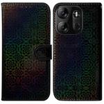 For Tecno Spark Go 2023 / Pop 7 Pro Colorful Magnetic Buckle Leather Phone Case(Black)