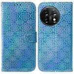 For OnePlus 11 Colorful Magnetic Buckle Leather Phone Case(Blue)