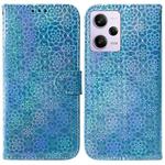 For Xiaomi Redmi Note 12 Pro Colorful Magnetic Buckle Leather Phone Case(Blue)