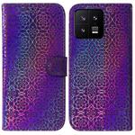 For Xiaomi 13 5G Colorful Magnetic Buckle Leather Phone Case(Purple)