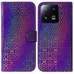 For Xiaomi 13 Pro 5G Colorful Magnetic Buckle Leather Phone Case(Purple)