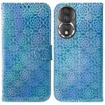 For Honor 80 Colorful Magnetic Buckle Leather Phone Case(Blue)