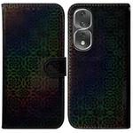 For Honor 80 Pro Colorful Magnetic Buckle Leather Phone Case(Black)