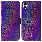 For Samsung Galaxy A04e / F04 / M04 Colorful Magnetic Buckle Leather Phone Case(Purple)