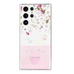 For Samsung Galaxy S23 Ultra 5G Bronzing Butterfly Flower TPU Phone Case(Peach Blossoms)