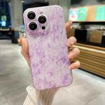 For iPhone 14 Plus Silk Ink Pattern PC Phone Case(Purple)