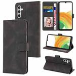 For Samsung Galaxy A34 5G Fantasy Skin-feel Calfskin Texture Leather Phone Case(Black)