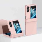 For OPPO Find N2 Flip Three-stage Skin Feel PC Phone Case with Hinge(Pink)