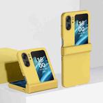For OPPO Find N2 Flip Three-stage Skin Feel PC Phone Case with Hinge(Yellow)