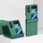 For OPPO Find N2 Flip Three-stage Skin Feel PC Phone Case with Hinge(Green)