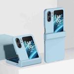 For OPPO Find N2 Flip Three-stage Skin Feel PC Phone Case with Hinge(Sky Blue)