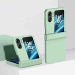 For OPPO Find N2 Flip Three-stage Skin Feel PC Phone Case with Hinge(Mint Green)