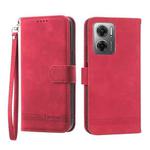 For Xiaomi Redmi 10 5G Dierfeng Dream Line Leather Phone Case(Red)