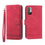 For Xiaomi Redmi Note 10 Dierfeng Dream Line Leather Phone Case(Red)