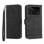 For Xiaomi Poco M4 Pro 4G Dierfeng Dream Line Leather Phone Case(Black)