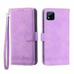 For Realme C20 Dierfeng Dream Line Leather Phone Case(Purple)