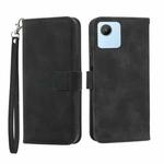 For Realme C30 Dierfeng Dream Line Leather Phone Case(Black)