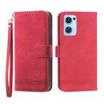 For OPPO Reno7 5G Dierfeng Dream Line Leather Phone Case(Red)