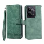 For OPPO Reno9 Pro Dierfeng Dream Line Leather Phone Case(Green)