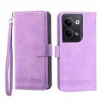 For OPPO Reno9 Pro Dierfeng Dream Line Leather Phone Case(Purple)