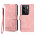 For OPPO Reno9 Pro Dierfeng Dream Line Leather Phone Case(Pink)