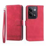 For OPPO Reno9 Pro Dierfeng Dream Line Leather Phone Case(Red)