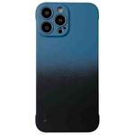 For iPhone 14 Pro Max Frameless Skin Feel Gradient Phone Case(Blue + Black)