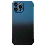 For iPhone 14 Plus Frameless Skin Feel Gradient Phone Case(Blue + Black)