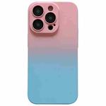 For iPhone 14 Pro Skin Feel Gradient Phone Case(Pink + Blue)