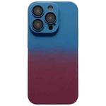 For iPhone 14 Plus Skin Feel Gradient Phone Case(Dark Blue + Purple)