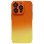 For iPhone 12 Skin Feel Gradient Phone Case(Light Orange + Yellow)